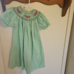 Watermelon Seersucker Dress